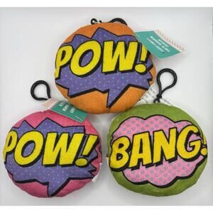 Marvel Themed Plush Charms Keychains Belt Loop Pillows - Lot of 3